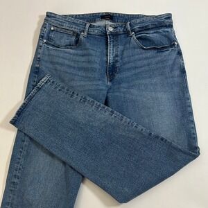 Quince Jeans Mens 36x32 Blue Straight Leg Stretch Organic Cotton Pants